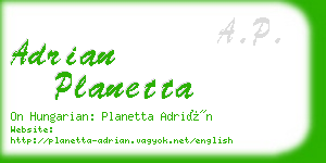 adrian planetta business card